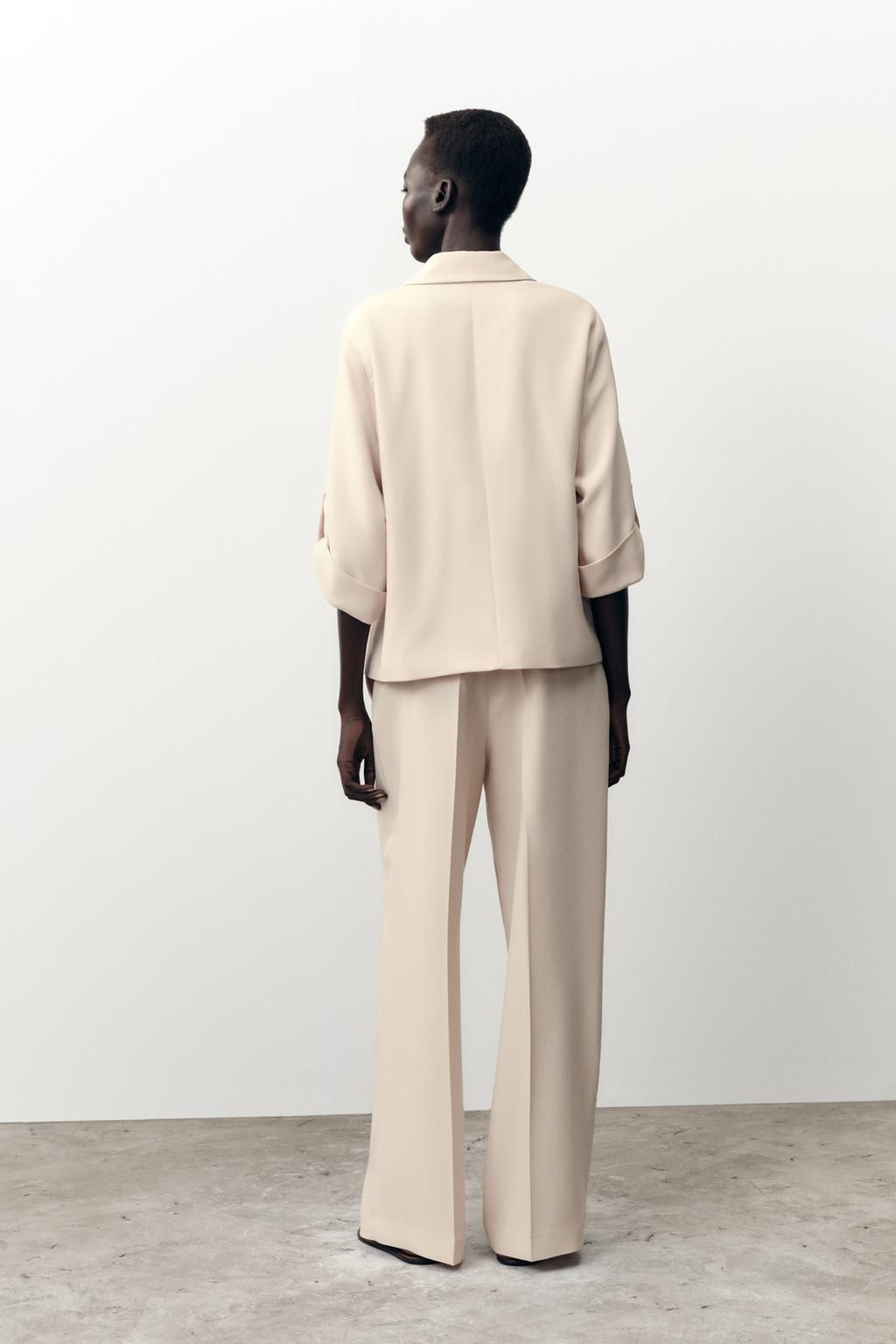 DOUBLE-BREASTED BLAZER WITH ROLLED-UP SLEEVES - Zara фото 4