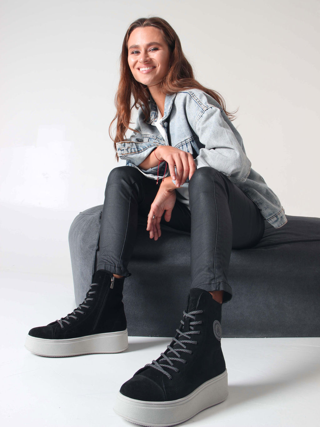 Ботинки 215.ALTAgr. Черный замша/Шерсть