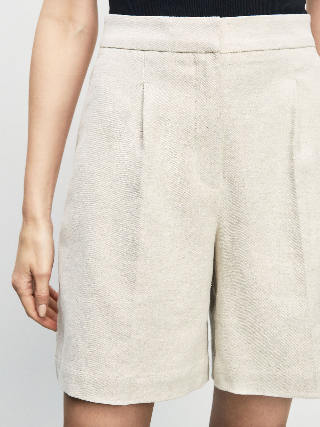 Шорты прямого кроя изо льна / Zarina  фото 6