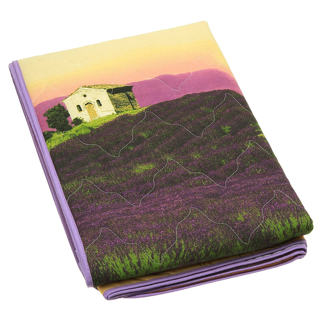 Покрывало стеганое Французские просторы 260х215см, спальное место 180см, бязь набивная Комфорт 121г/м2, хлопок 100%, многоигольная стежка, наполнитель синтепон 70гр, подкладка бязь отбеленная 121г/м2, Домашняя мода (Россия)  фото 2