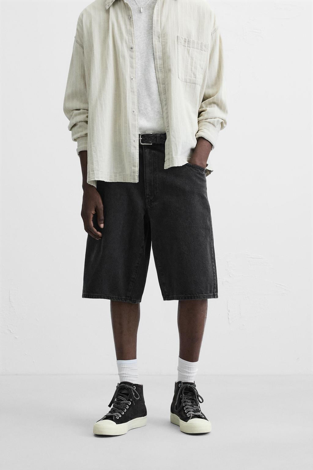 BAGGY FIT DENIM BERMUDA SHORTS - Zara фото 11