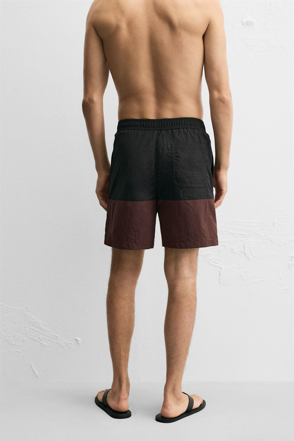 COLOUR BLOCK LONG SWIMMING TRUNKS - Zara фото 3