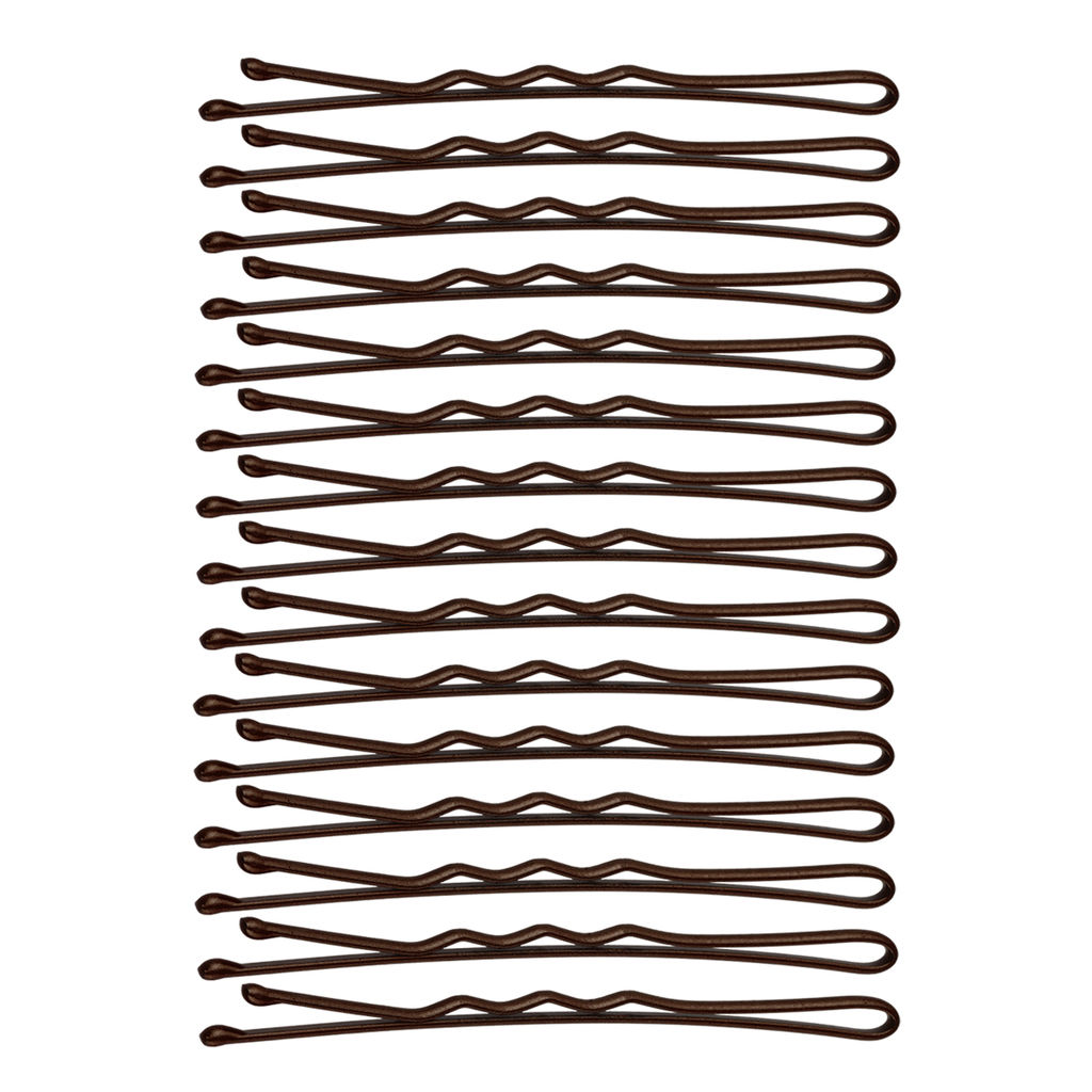 Zlatka Невидимки для волос металлические HIT-70 7 см 15 шт №02 коричневый  фото 3