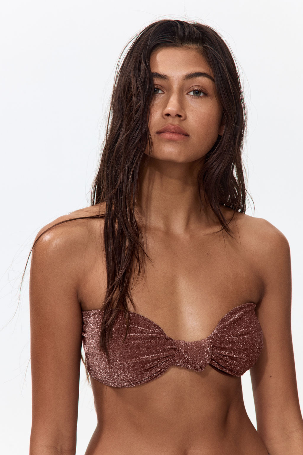 Top de bikini bandeau con relleno - H&m фото 7