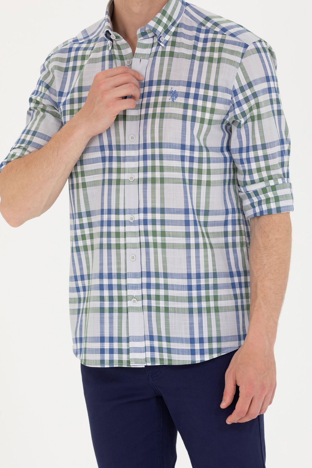 U. S. Polo Assn Мужская рубашка Saks в клетку - U.s. polo assn фото 20