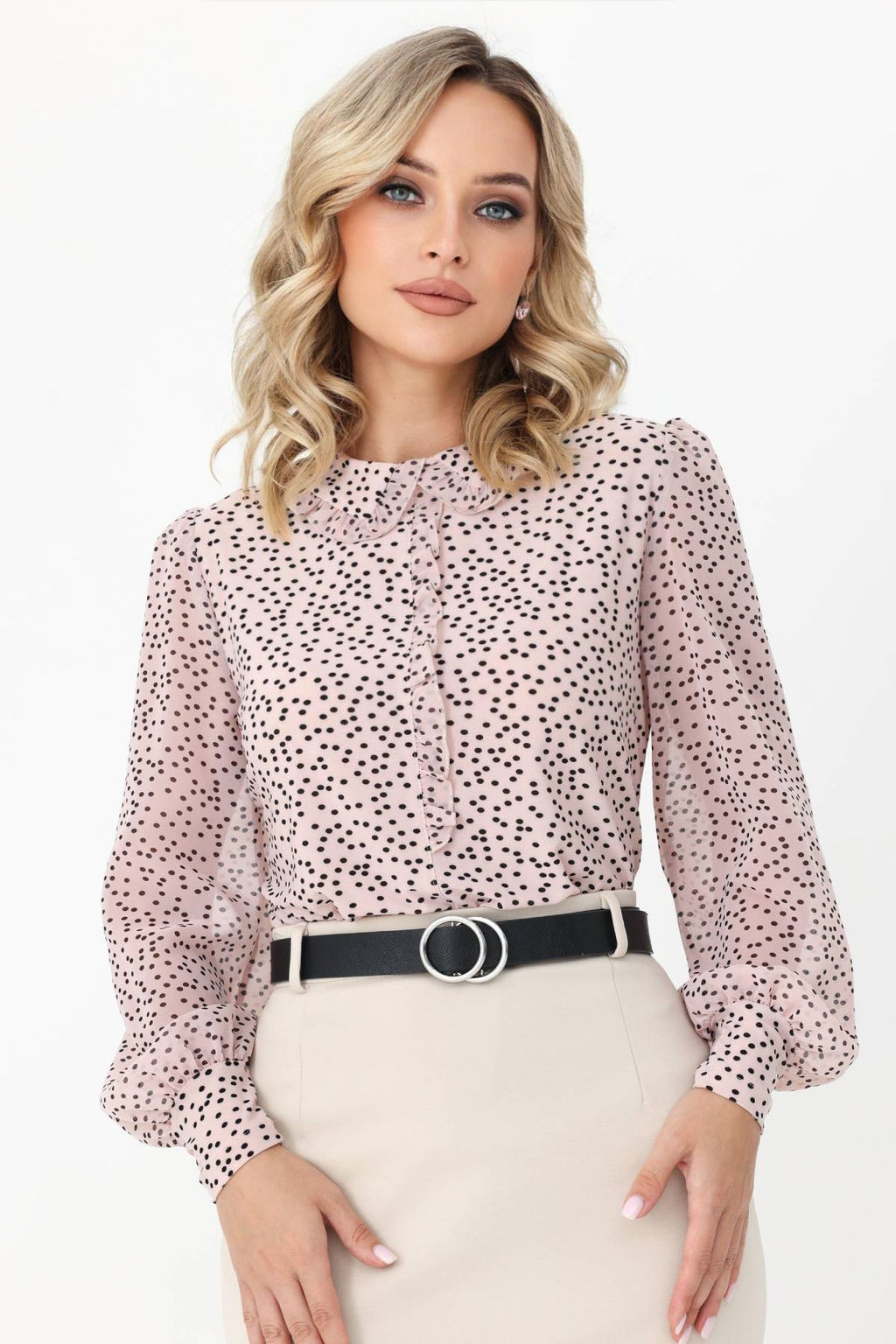 Блузка женская 7066/08/Пудровый - Rise фото 4