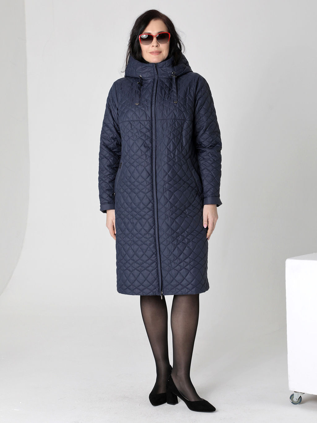 25118 Плащ утепл. т.синий - Dizzyway фото 2