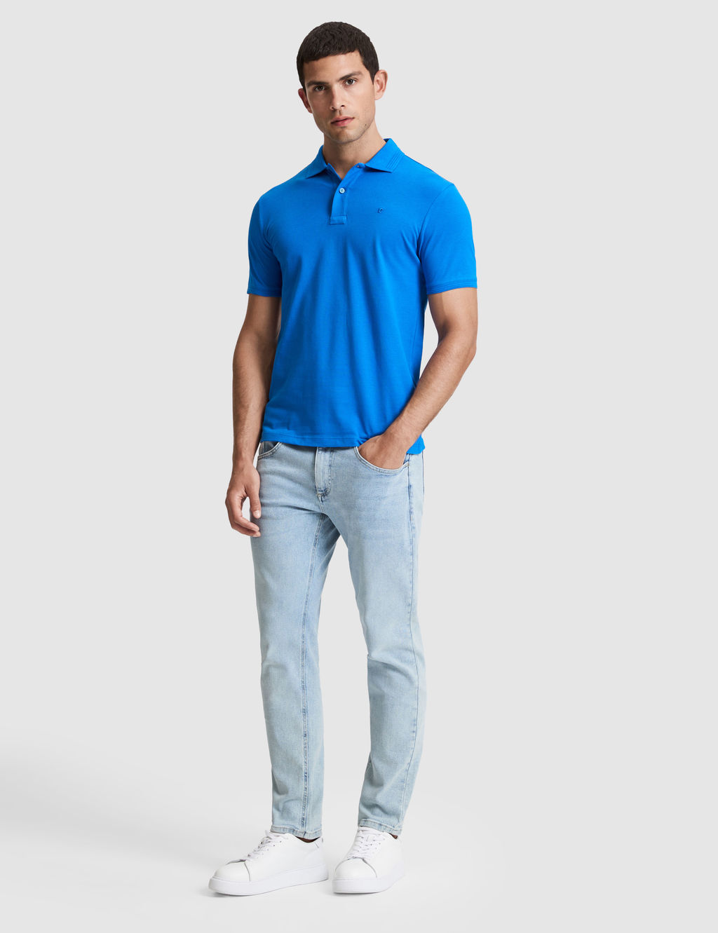 Sax Slim Fit %100 Pamuk D__meli Polo Yaka Basic Ti__rt