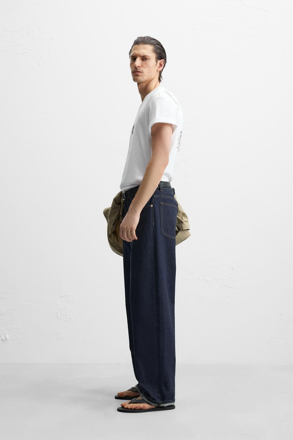 T-SHIRT WITH CONTRAST EMBROIDERY - Zara фото 4