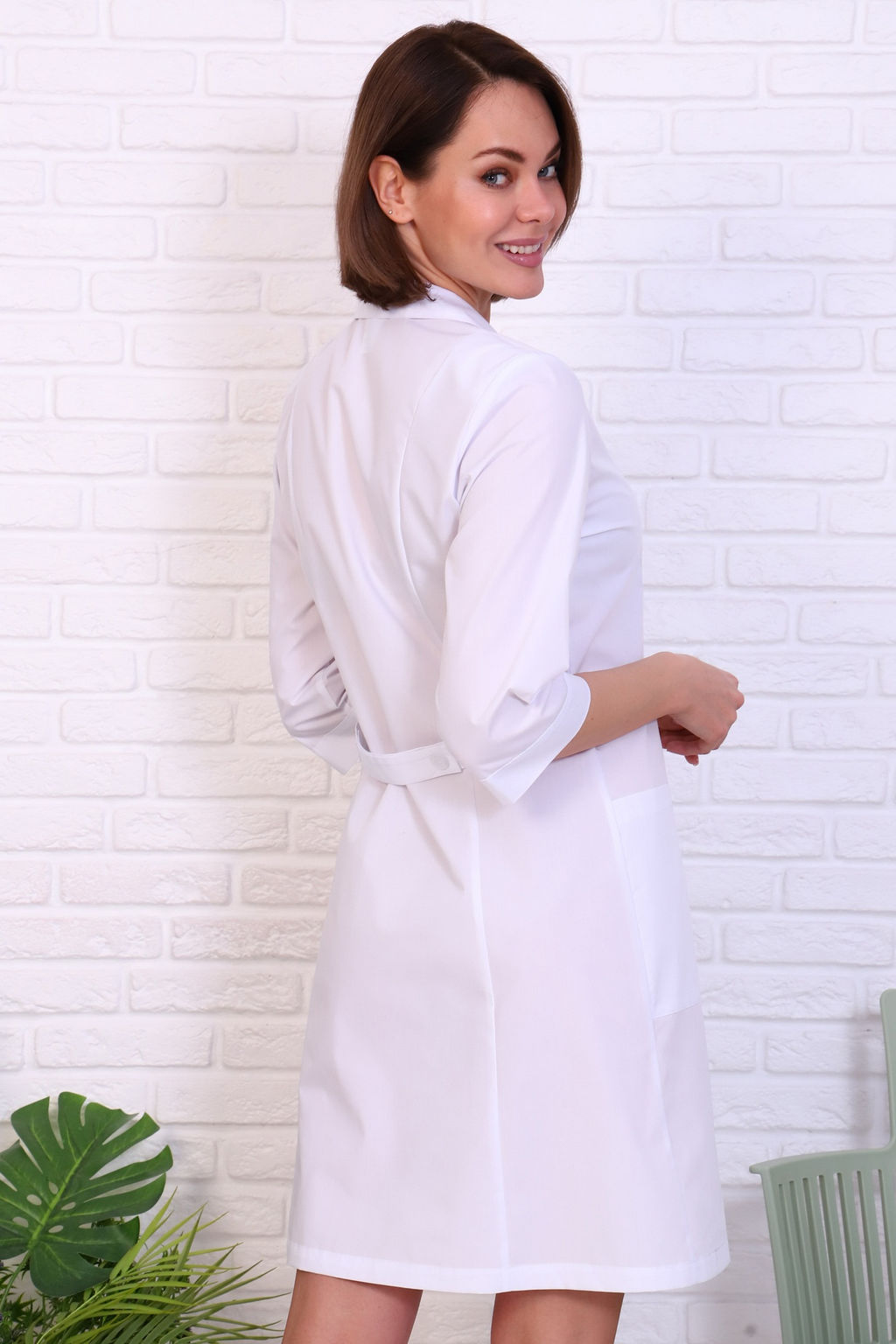 Халат женский 194 ТС. Цвет: белый - Стильб фото 5