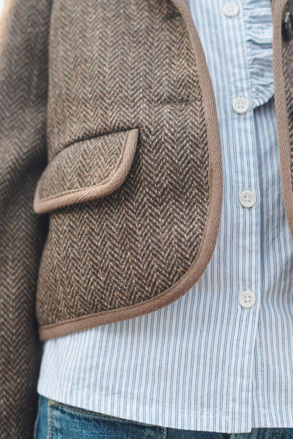 LIMITED EDITION HERRINGBONE WOOL BLAZER - Zara фото 3