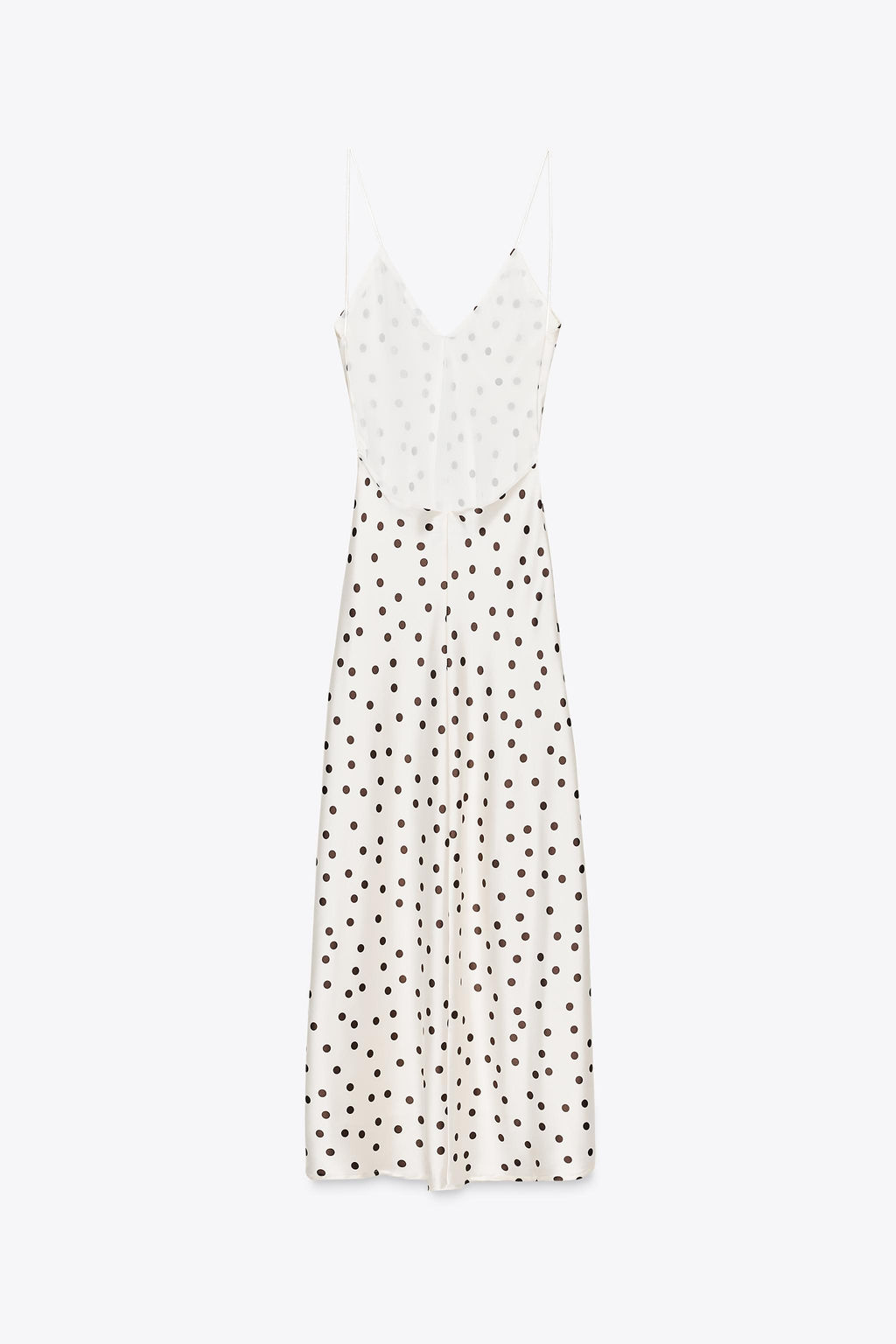 POLKA DOT SATIN MIDI DRESS - Zara фото 6