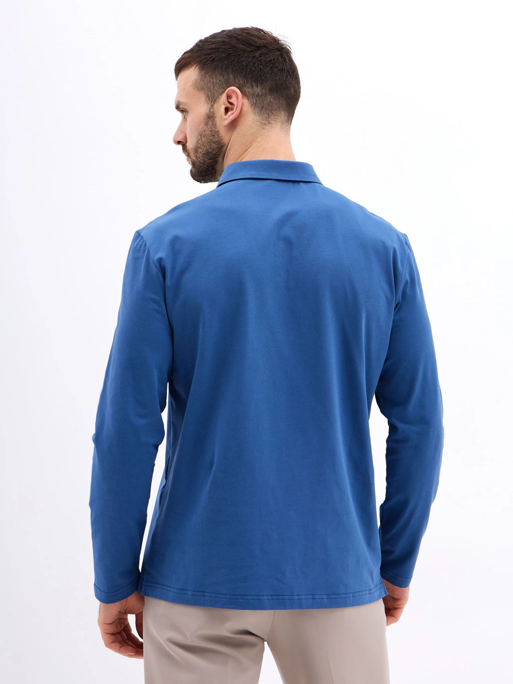 Джемпер мужской с воротником поло GREG G155-KO1246-SA5121 (т.джинс)  фото 2