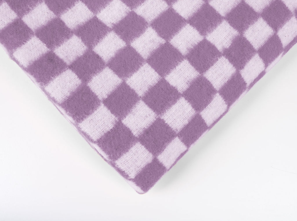 Одеяло байковое ОБ-200/1 100*140 "Клетка" цв. сирень (Шуя)
