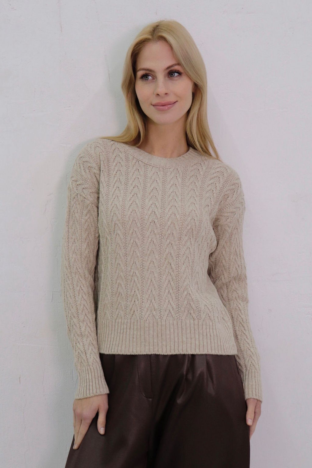 10718 Джемпер цвета льна - Martichelli фото 18