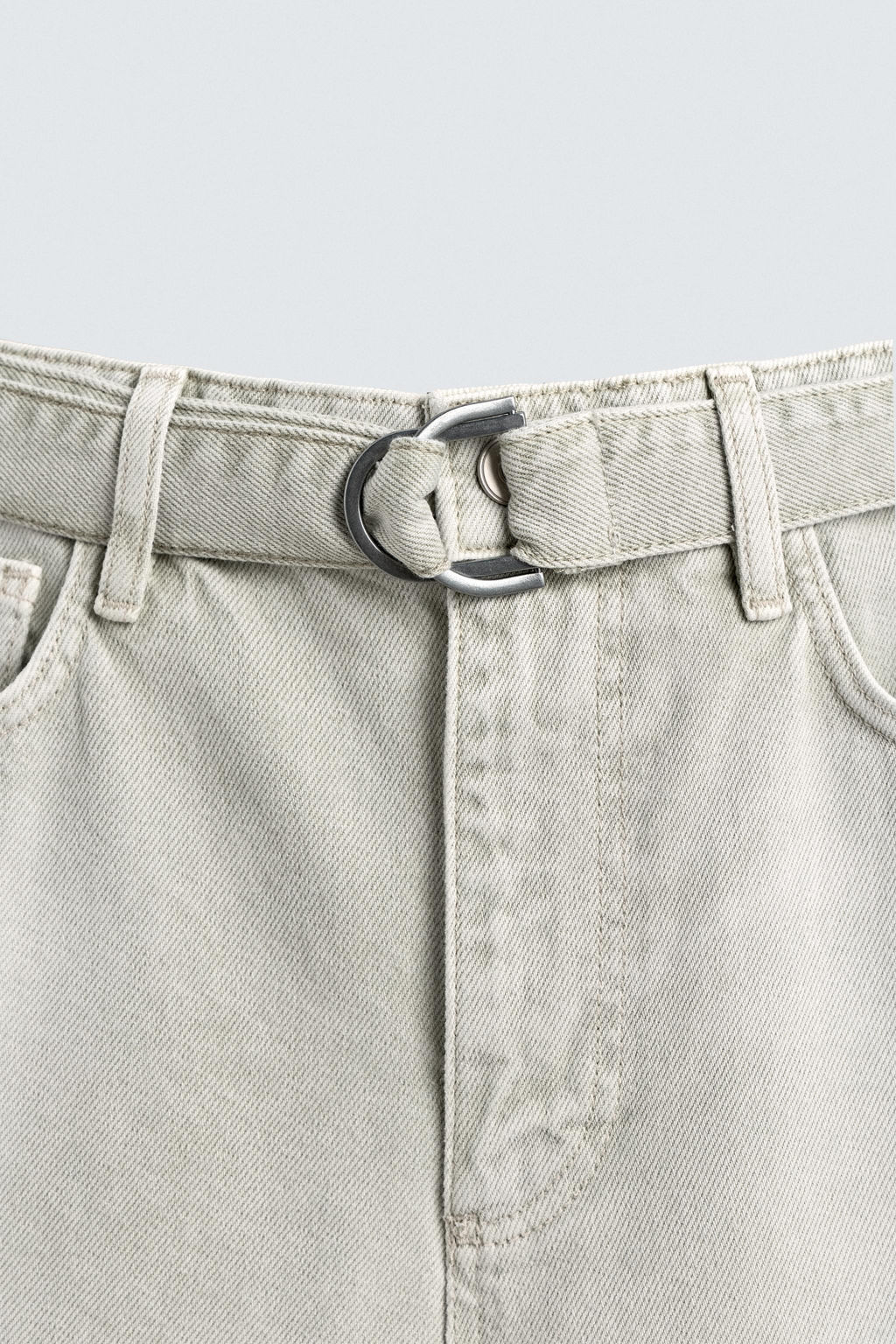 BELTED RELAXED FIT JEANS - Zara фото 9