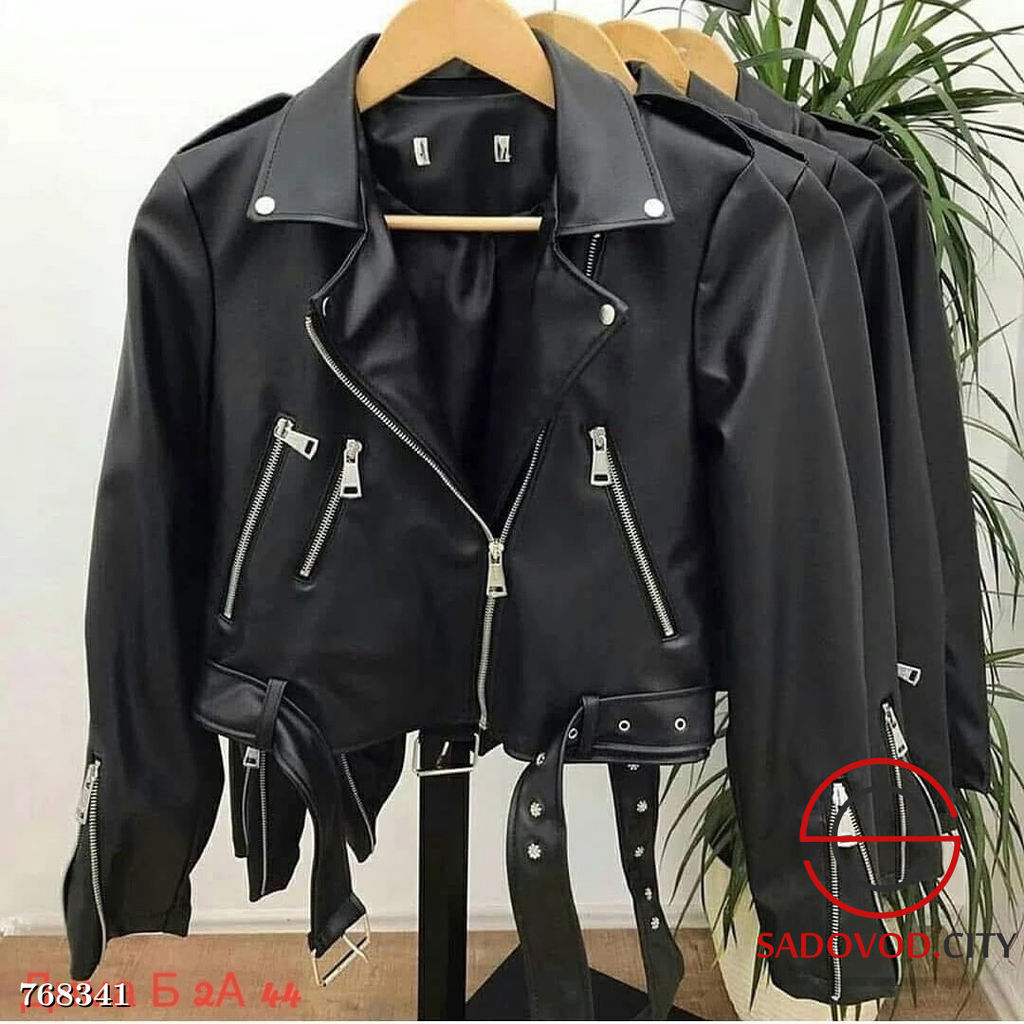 Женская куртка косуха кожаная - Bruno фото 8