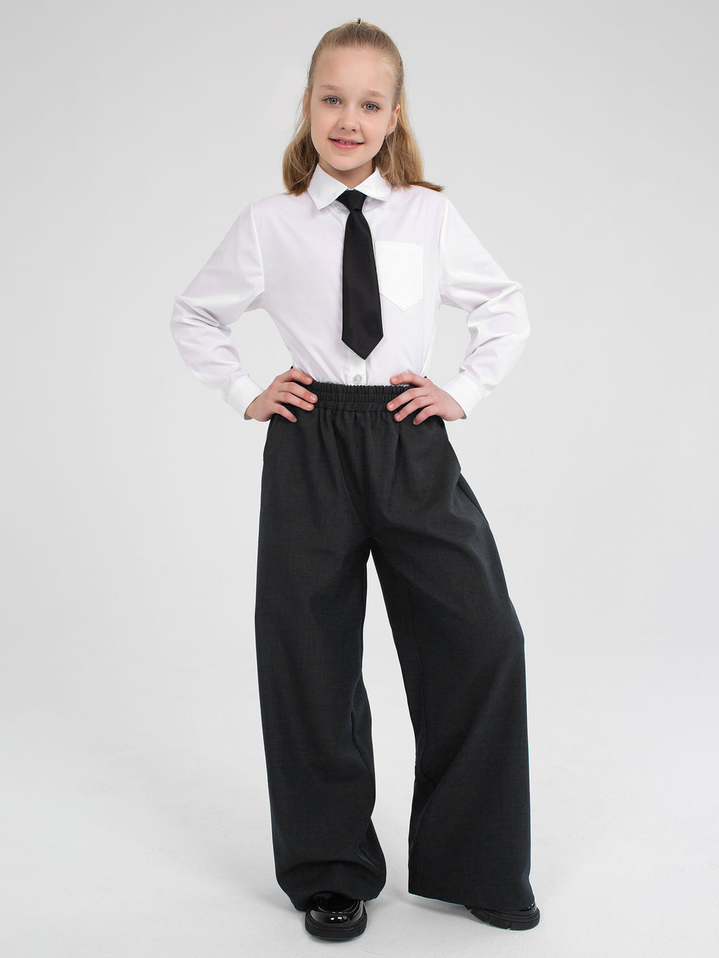 Брюки-палаццо для девочек - Синий мир фото 7