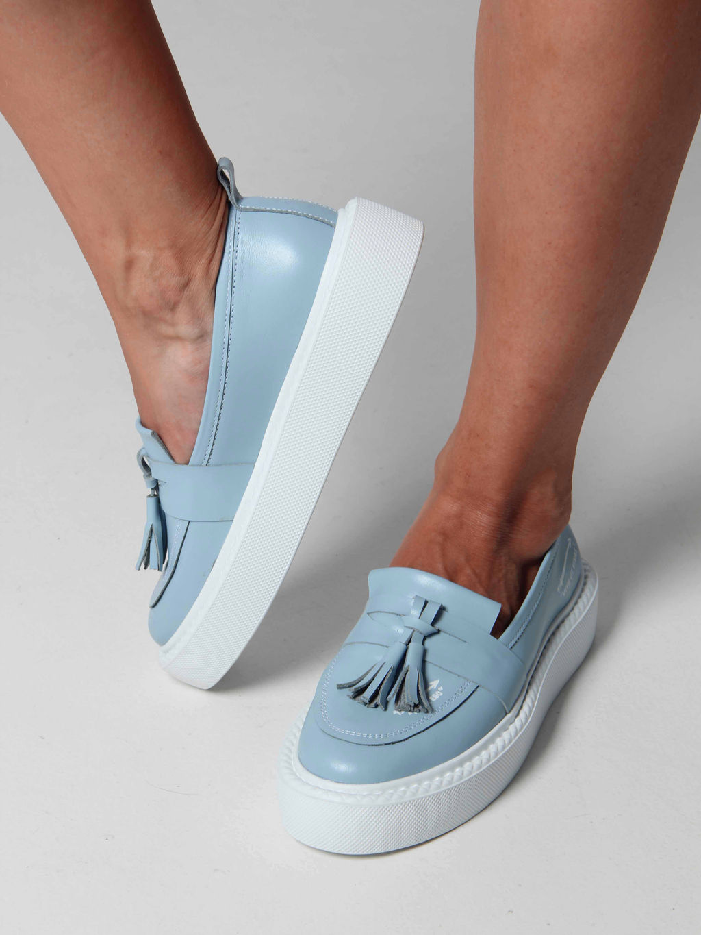 Лоферы EDART 167.Lusi23 w. Голубой  фото 2