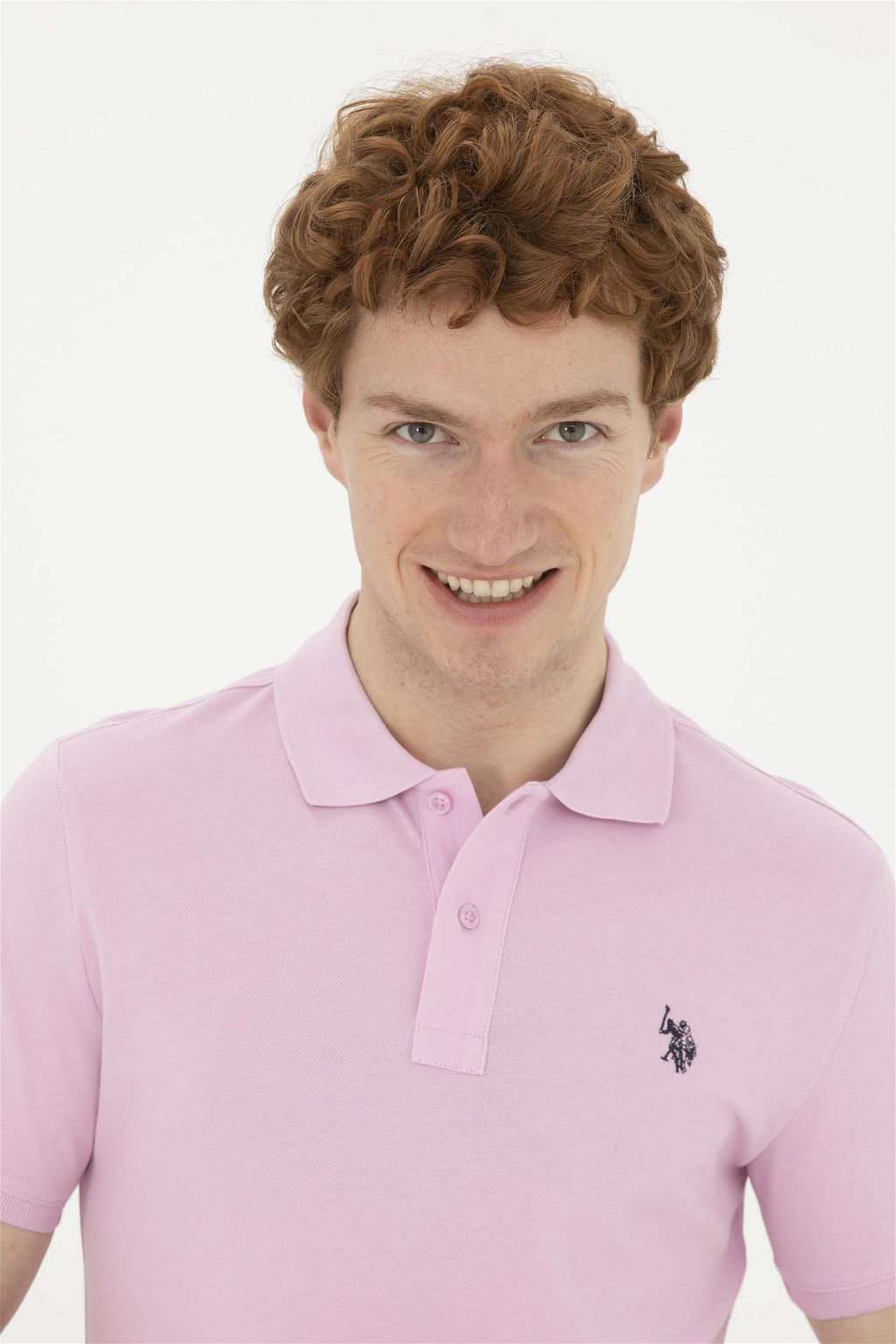 U. S. Polo Assn / Мужская розовая базовая футболка - U.s. polo assn фото 2
