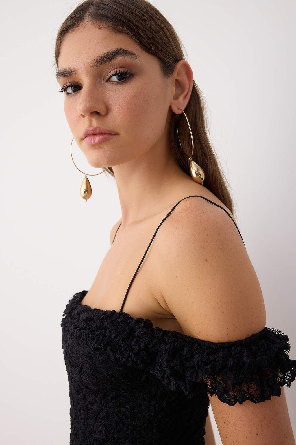 Siyah Vucuda Oturan Dantel Mini S?k Elbise TPRSS25EL00323 - Trendyolmilla фото 3