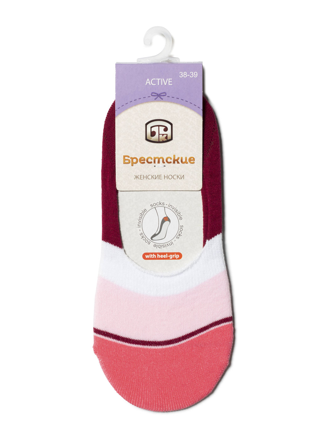Цена за 2 пары. Последники Брестские НОСКИ ЖЕНСКИЕ ACTIVE 1334 (подследники с антискользящим покрытием на пятке) - Conte elegant фото 2