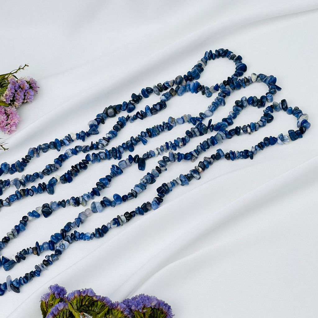 Бусины для украшений из Содалита крошка 80 см