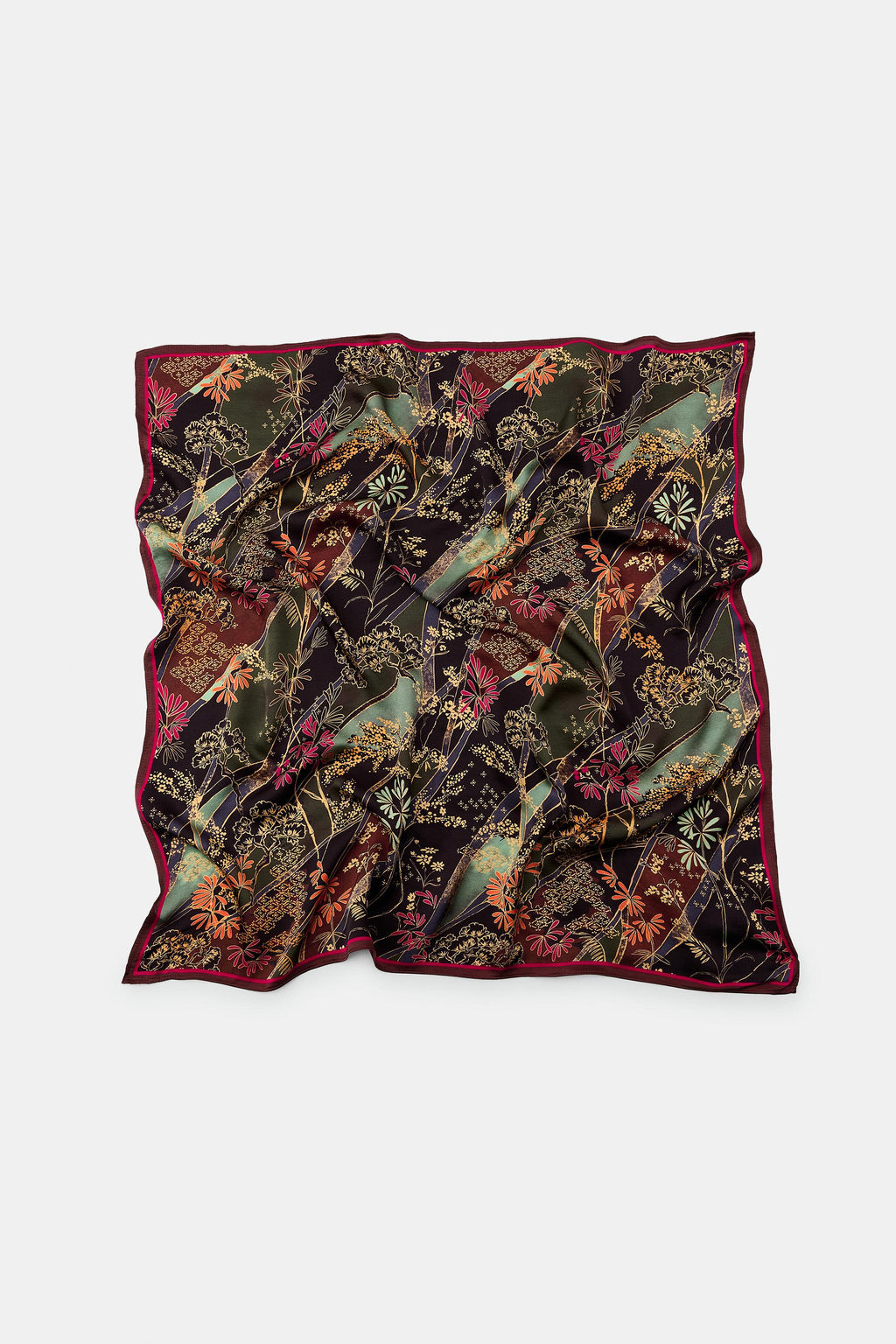 FLORAL PRINT VISCOSE SCARF - Zara фото 4