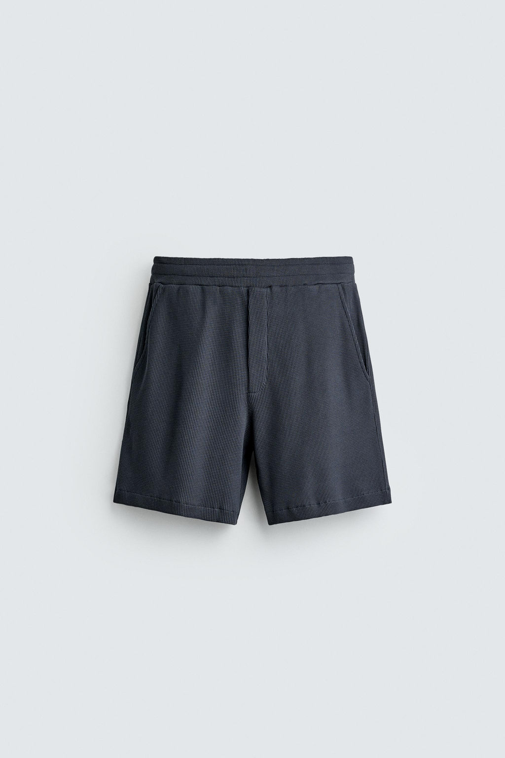 BERMUDA JOGGER ESTRUCTURA WAFFLE / Azul / Acero - Zara фото 7
