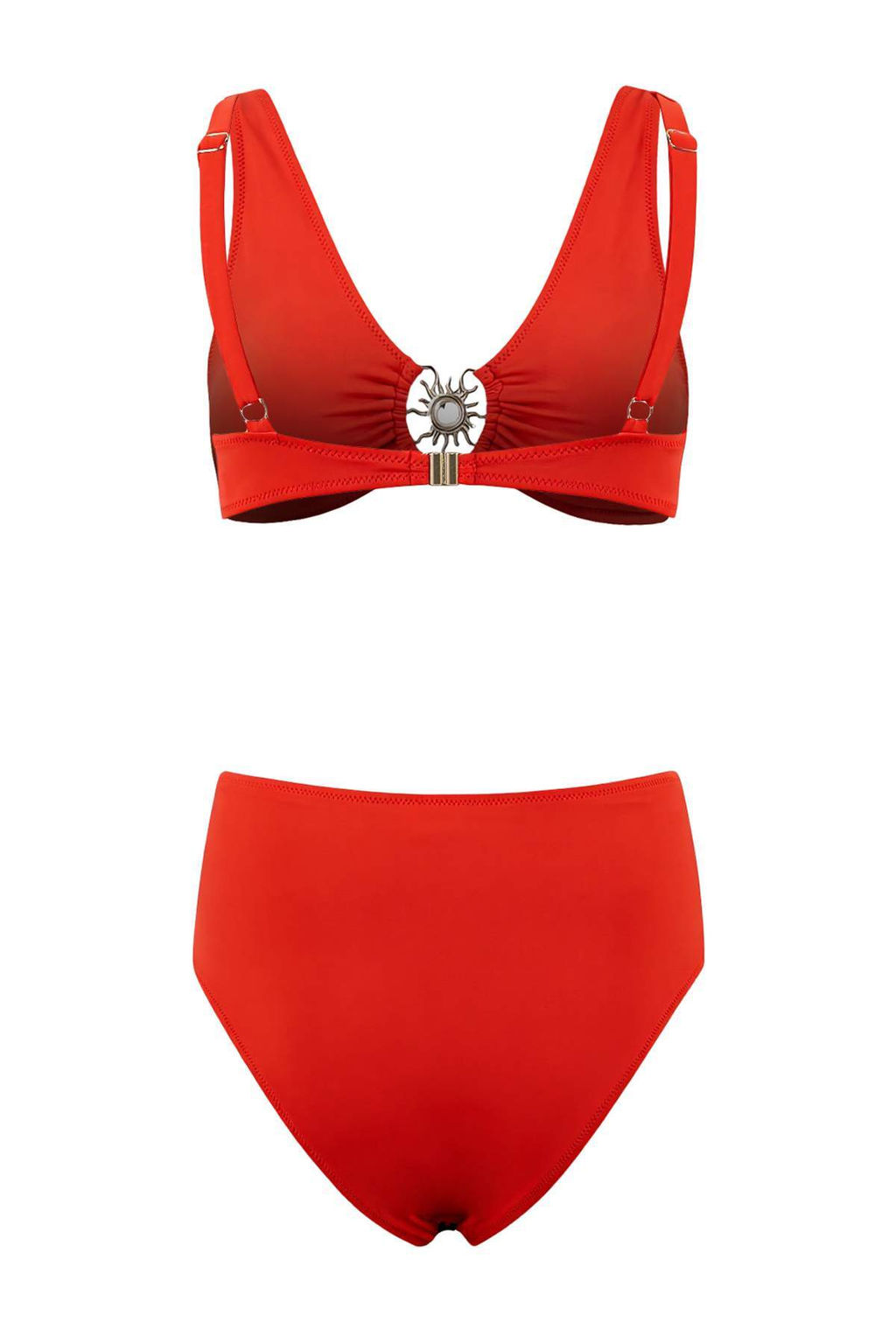 Siyah Ucgen Kapl? Aksesuar Detayl? Yuksek Bel Regular Bikini Tak?m? TBESS26BT00029 - Trendyolmilla фото 12