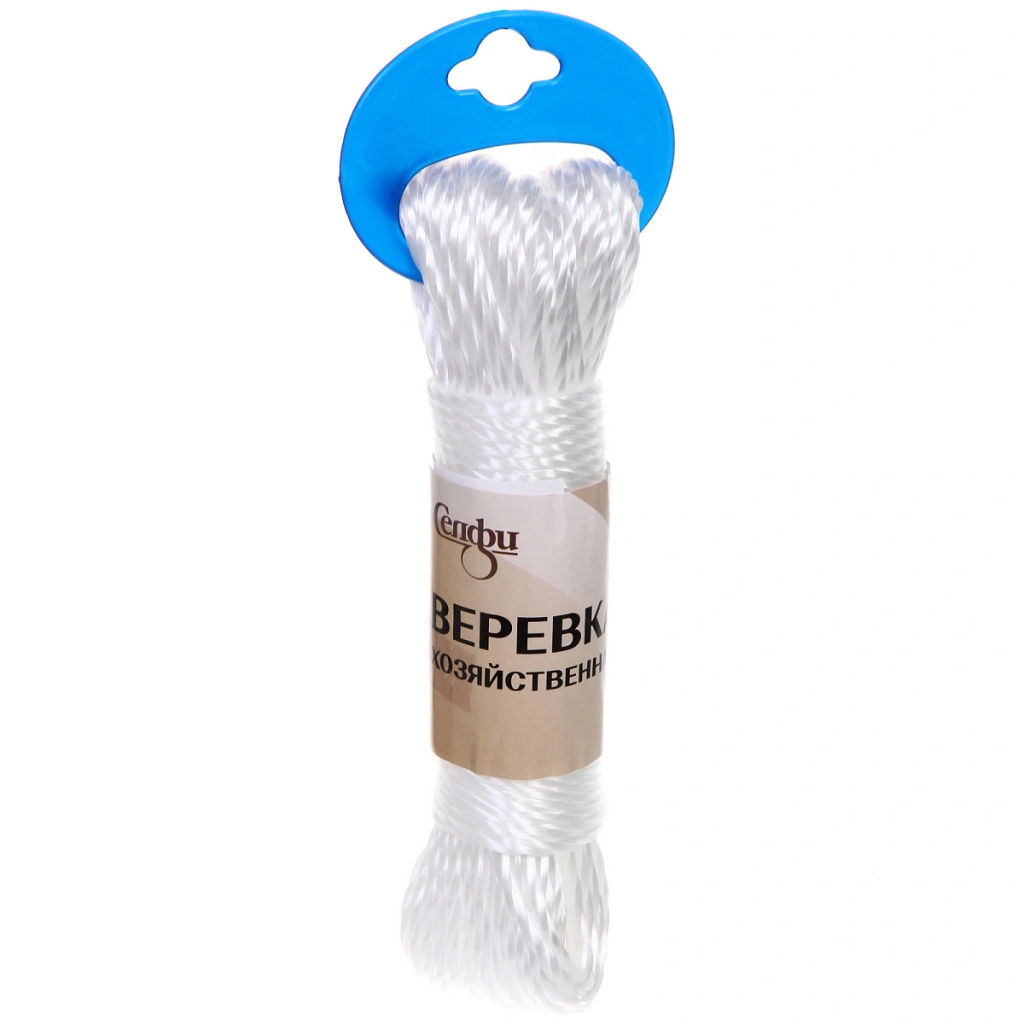 Цена за 12 шт. Веревка хозяйственная Селфи, 3 мм, 20 м, микс