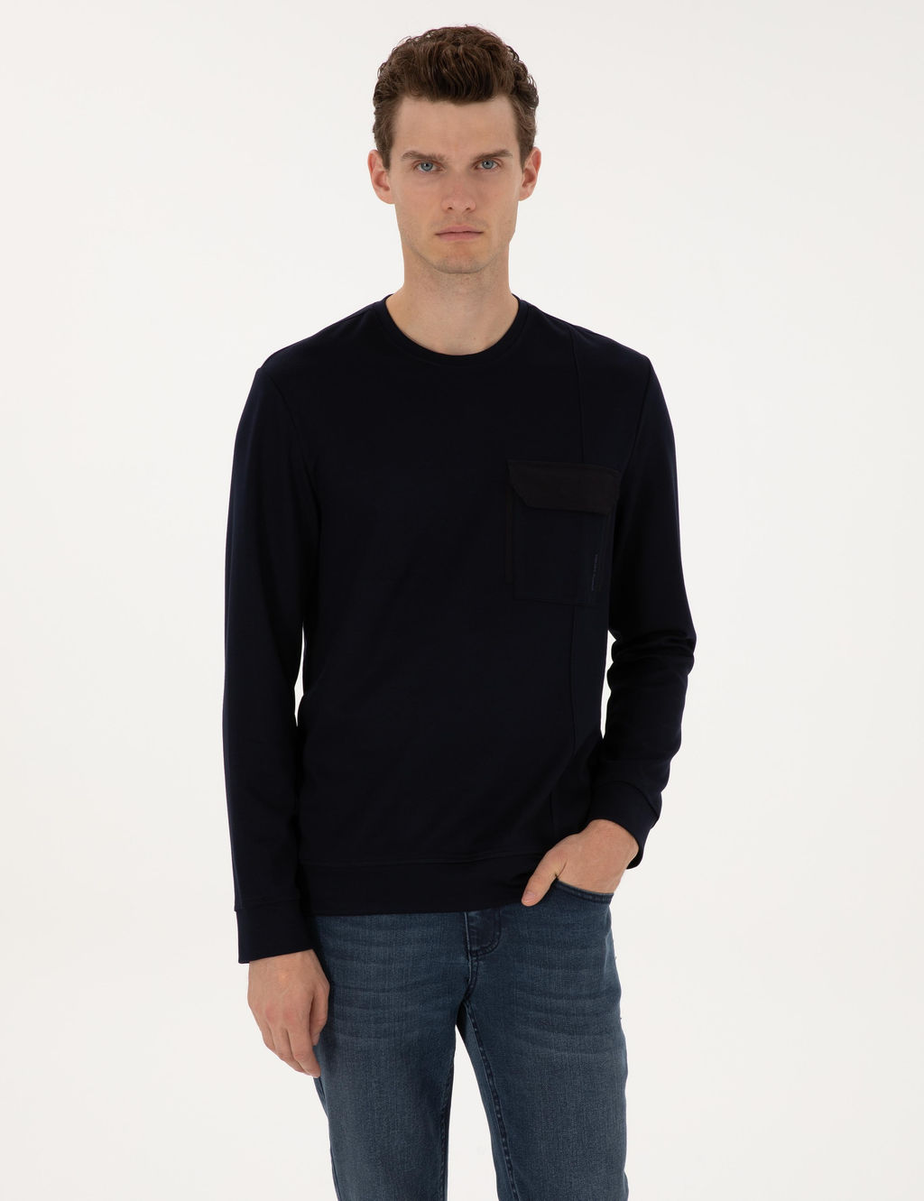 Lacivert Regular Fit Sweatshirt - Pierre cardin фото 3