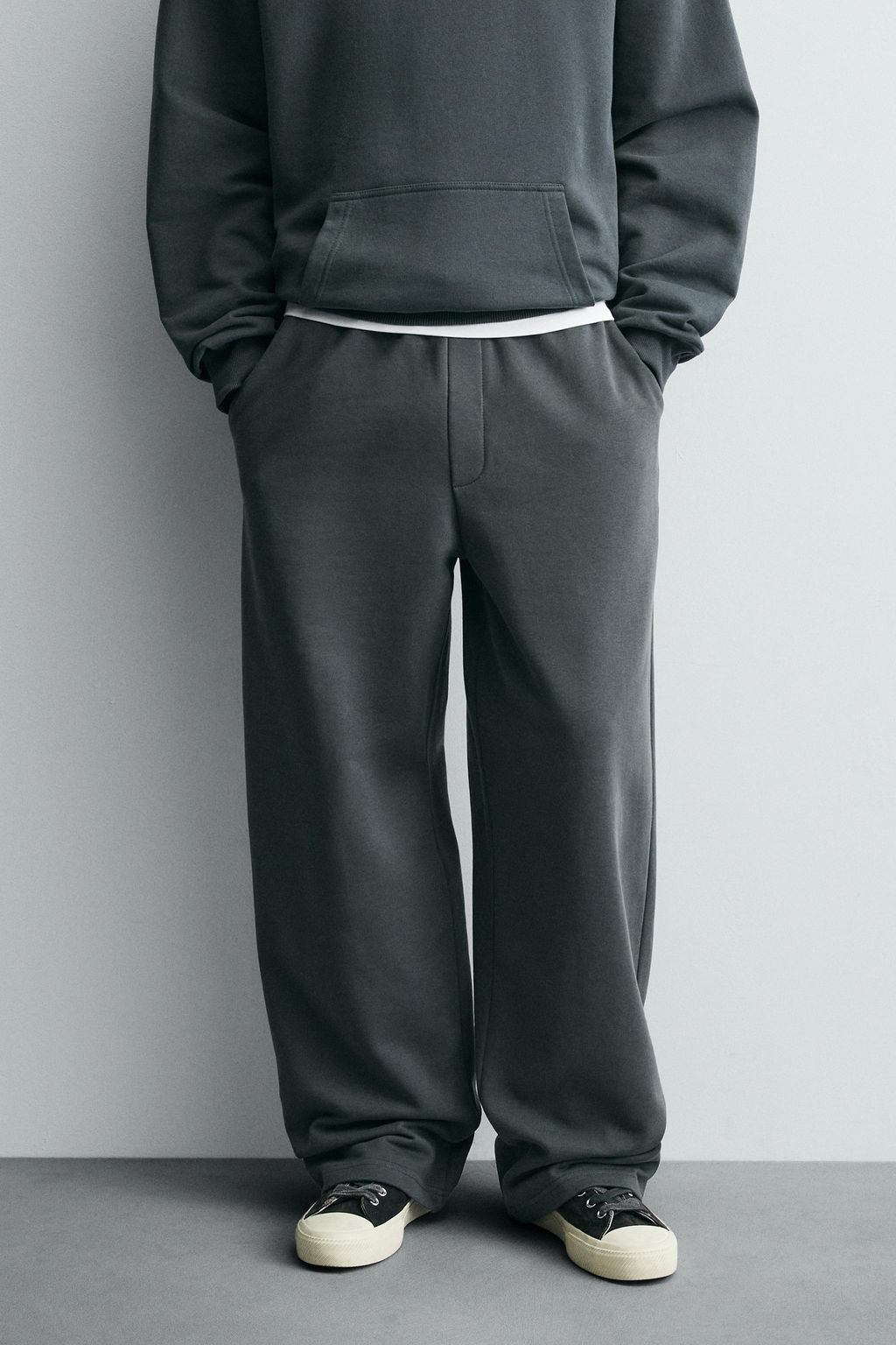 PANTAL?N JOGGER RELAXED FIT B?SICO / Antracita oscuro - Zara фото 2