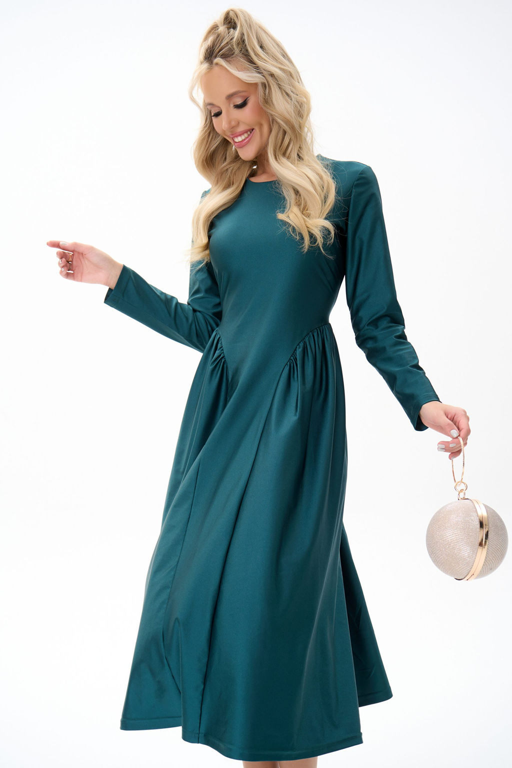 Платье Донна (изумрдный) - Эльза фото 13