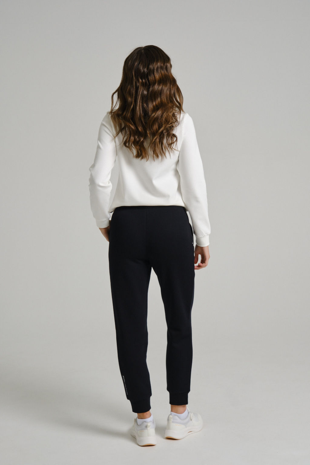 Брюки трикотажные удлиненные Черный