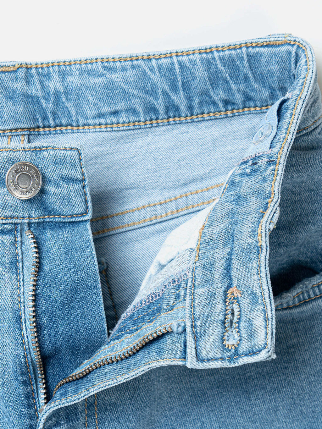 Джинсы прямые Голубые 7+ - Bungly фото 5