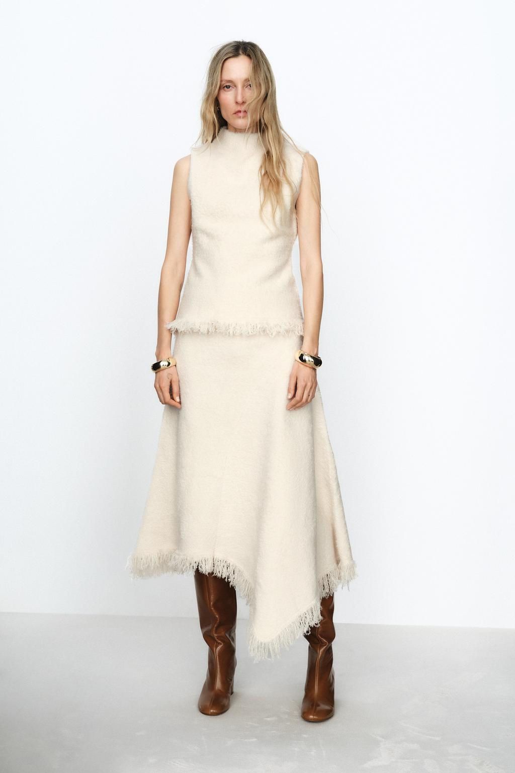 FRINGED KNIT TOP - Zara фото 2