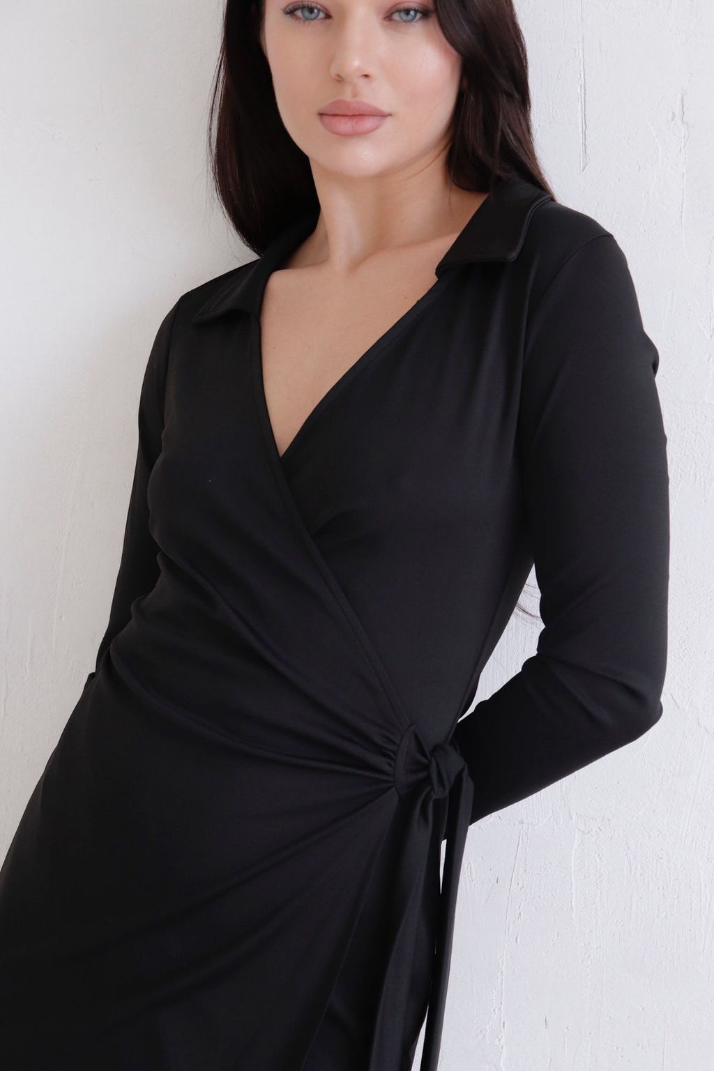Платье с запахом чёрное - Martichelli фото 5