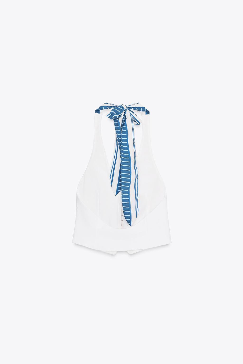HALTER SCARF WAISTCOAT TOP - Zara фото 2