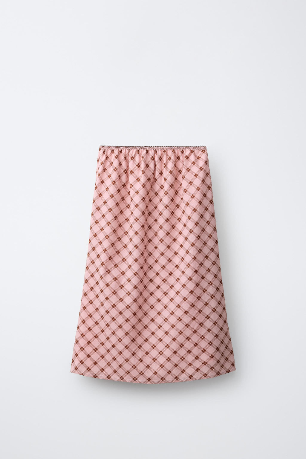 FALDA MIDI CUADROS / Rosa - Zara фото 3