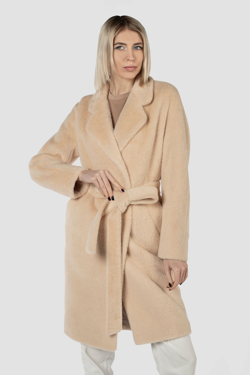 Пальто женское демисезонное (пояс) - El podio фото 12