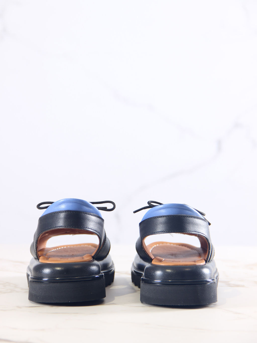 Босоножки 2029.2525bl.Черный синий+черный