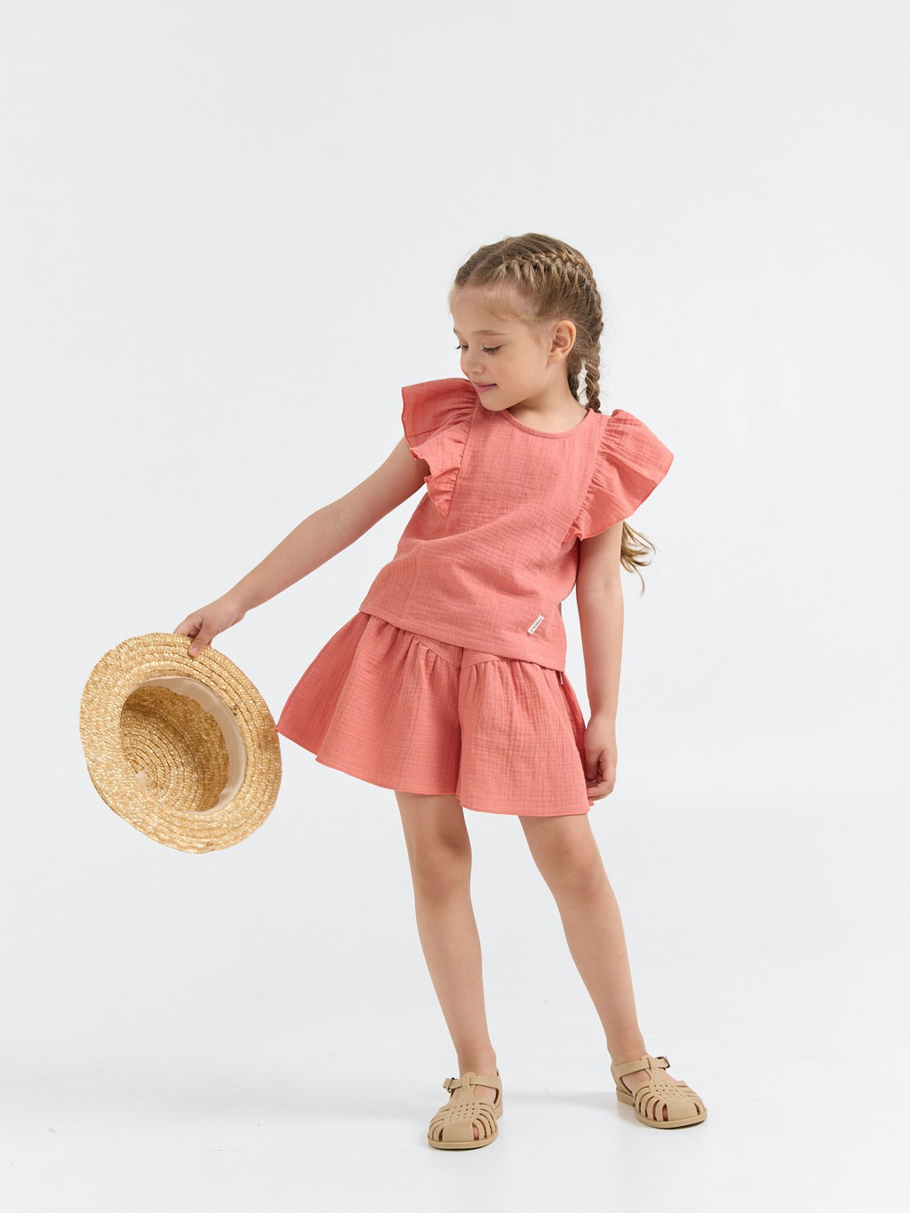 Шорты муслиновые Клубничный смузи - Bungly фото 6