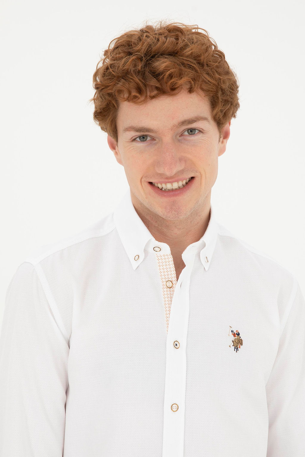 Мужская белая рубашка с длинным рукавом - U.s. polo assn фото 9