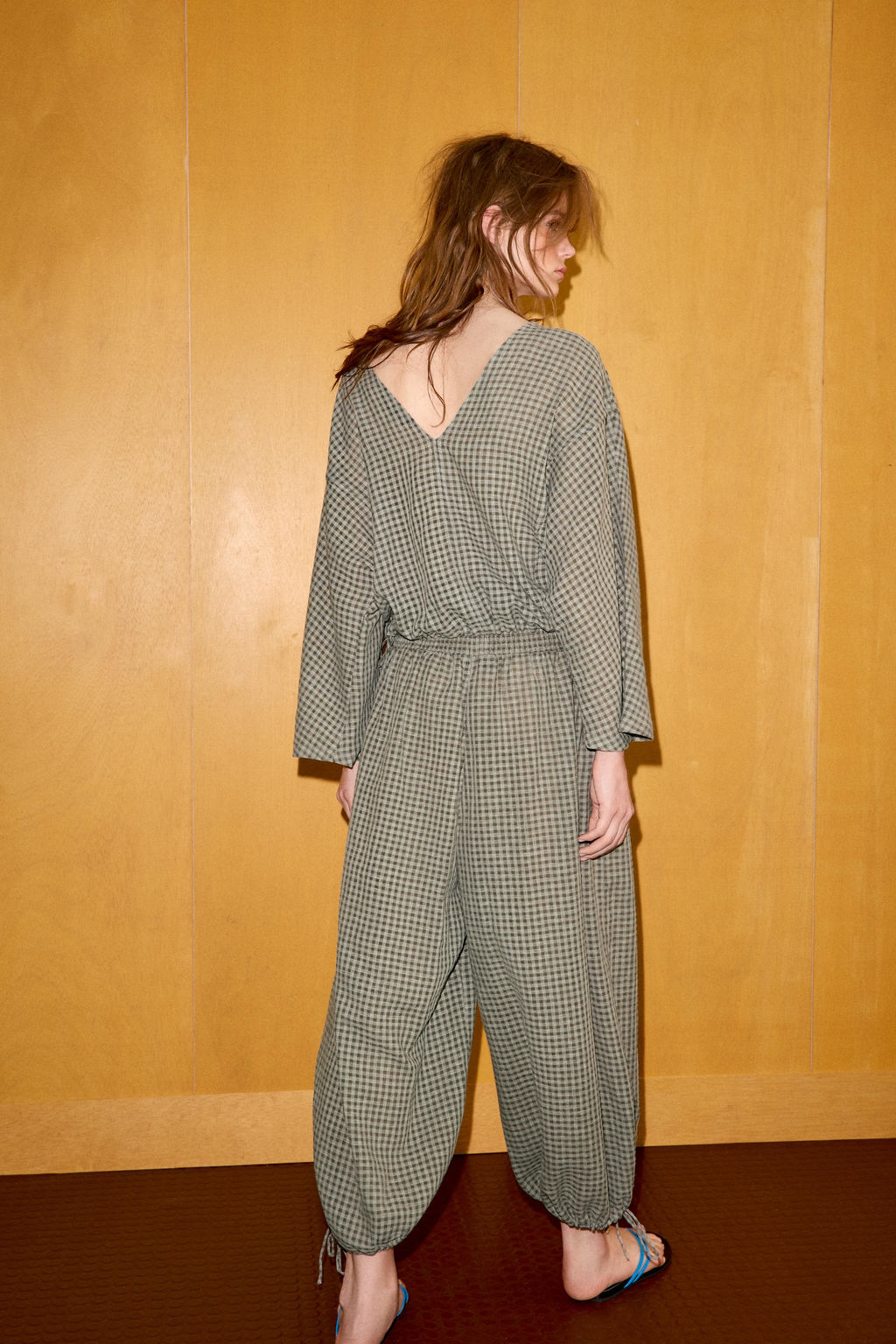 PANTAL?N CINTURA EL?STICA / Gris medio - Zara фото 3