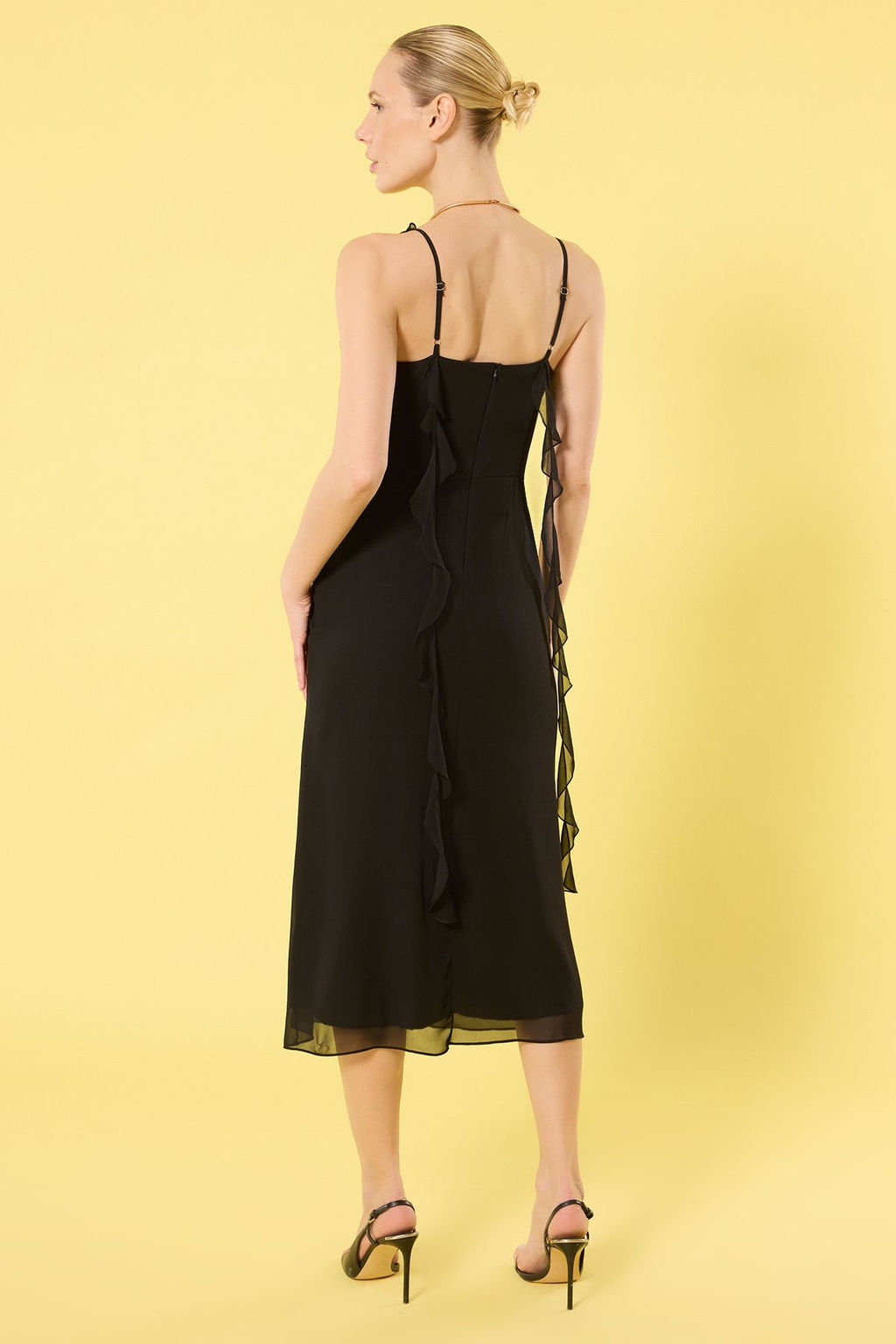 TRENDYOLMILLA Mavi Duz A Kesim F?rf?rl? Midi Dokuma Elbise TWOSS25EL00277  фото 4