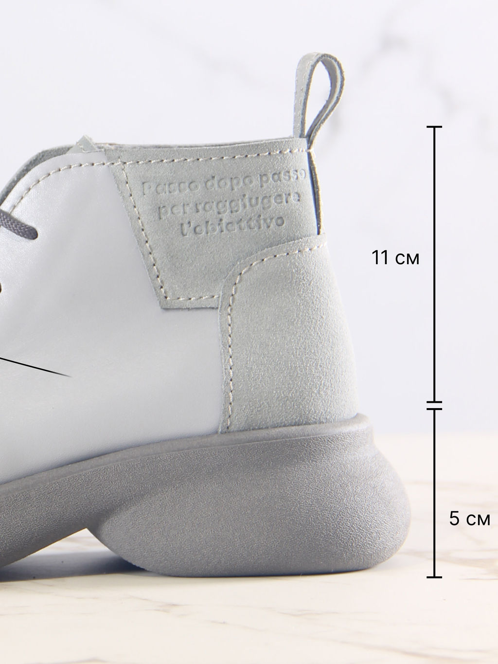 Ботинки EDART 305.927gr. Серый ангел+светло серая замша/мех фото 6