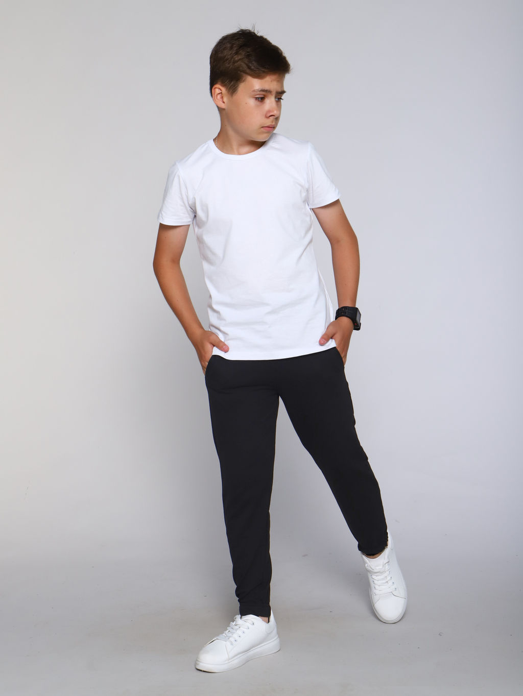 Брюки "Спорт" черный матовый