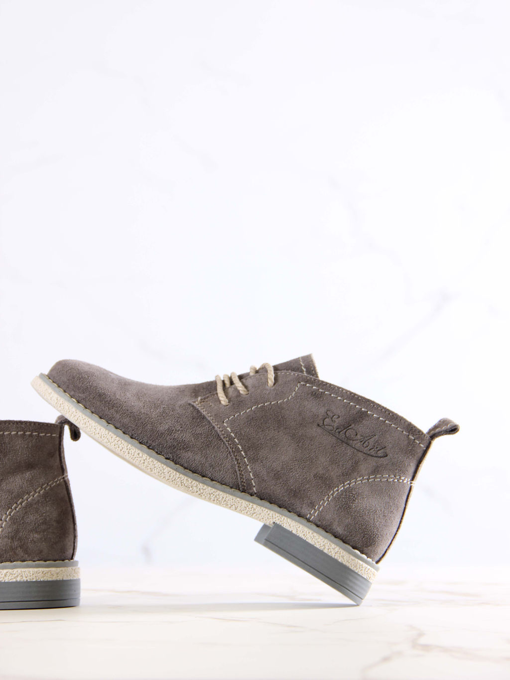 Ботинки 309.rosegr.Серый замок замша