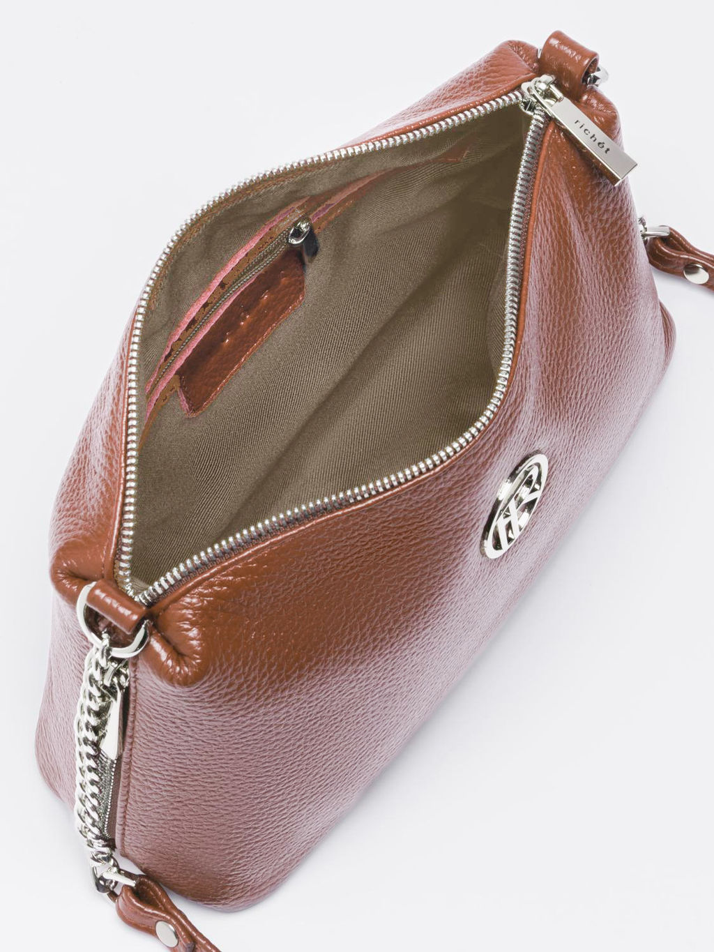 Женская кожаная сумка Richet 3199LNU 818 Рыжий